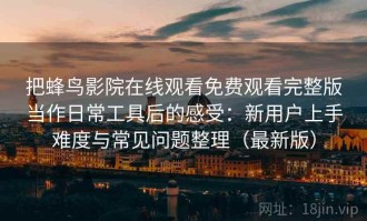 把蜂鸟影院在线观看免费观看完整版当作日常工具后的感受：新用户上手难度与常见问题整理（最新版）