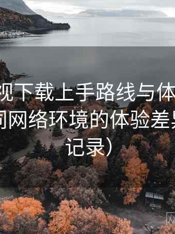 可可影视下载上手路线与体验记录：适配不同网络环境的体验差异（实测记录）