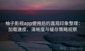 柚子影视app使用后的直观印象整理：加载速度、清晰度与缓存策略观察