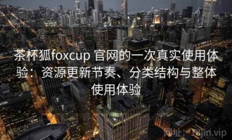 茶杯狐foxcup 官网的一次真实使用体验：资源更新节奏、分类结构与整体使用体验