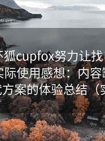 围绕茶杯狐cupfox努力让找电影变得简单的实际使用感想：内容缺失、失效与替代方案的体验总结（实测记录）
