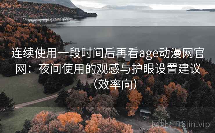 连续使用一段时间后再看age动漫网官网：夜间使用的观感与护眼设置建议（效率向）