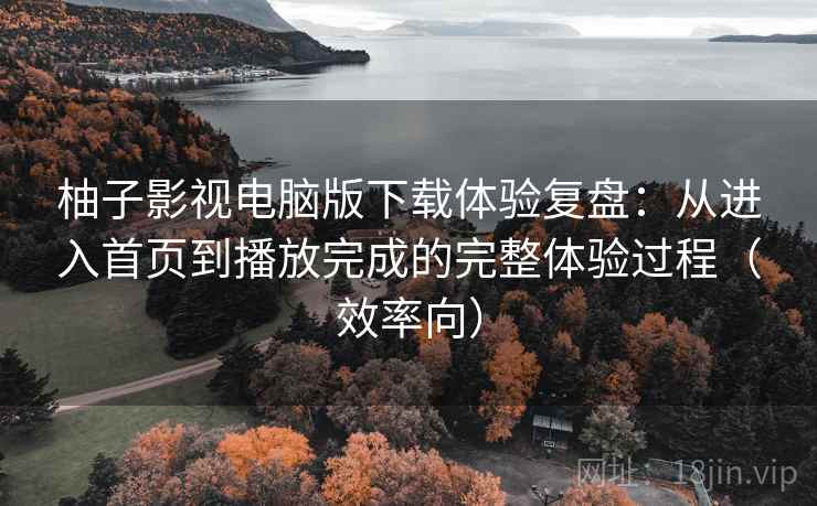 柚子影视电脑版下载体验复盘：从进入首页到播放完成的完整体验过程（效率向）