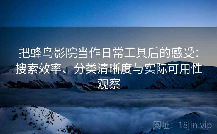 把蜂鸟影院当作日常工具后的感受：搜索效率、分类清晰度与实际可用性观察