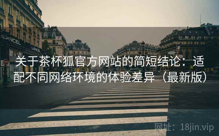 关于茶杯狐官方网站的简短结论：适配不同网络环境的体验差异（最新版）